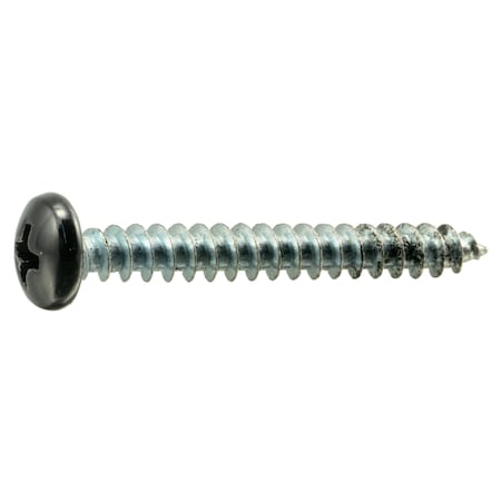 Sheet Metal Screw, #10 X 1-1/2 In, Painted Steel Pan Head Phillips Drive, 20 PK